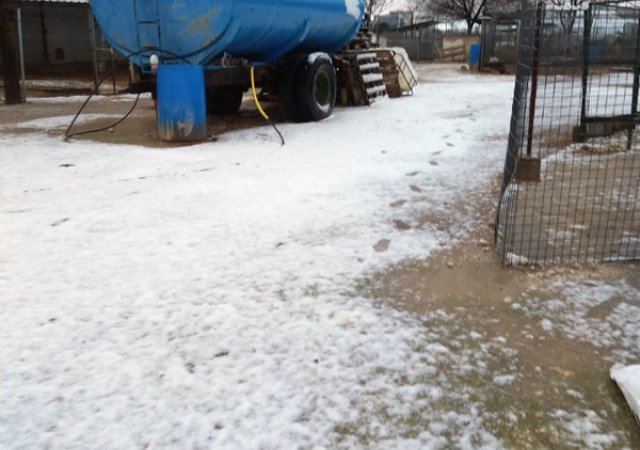 Erster Schnee in der Albergue